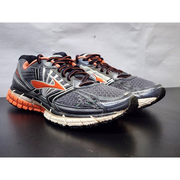 Brooks Adrenaline GTS 14 Gray/Orange Mens Size US 9 1101581D081 Running Shoes - Picture 1 of 12